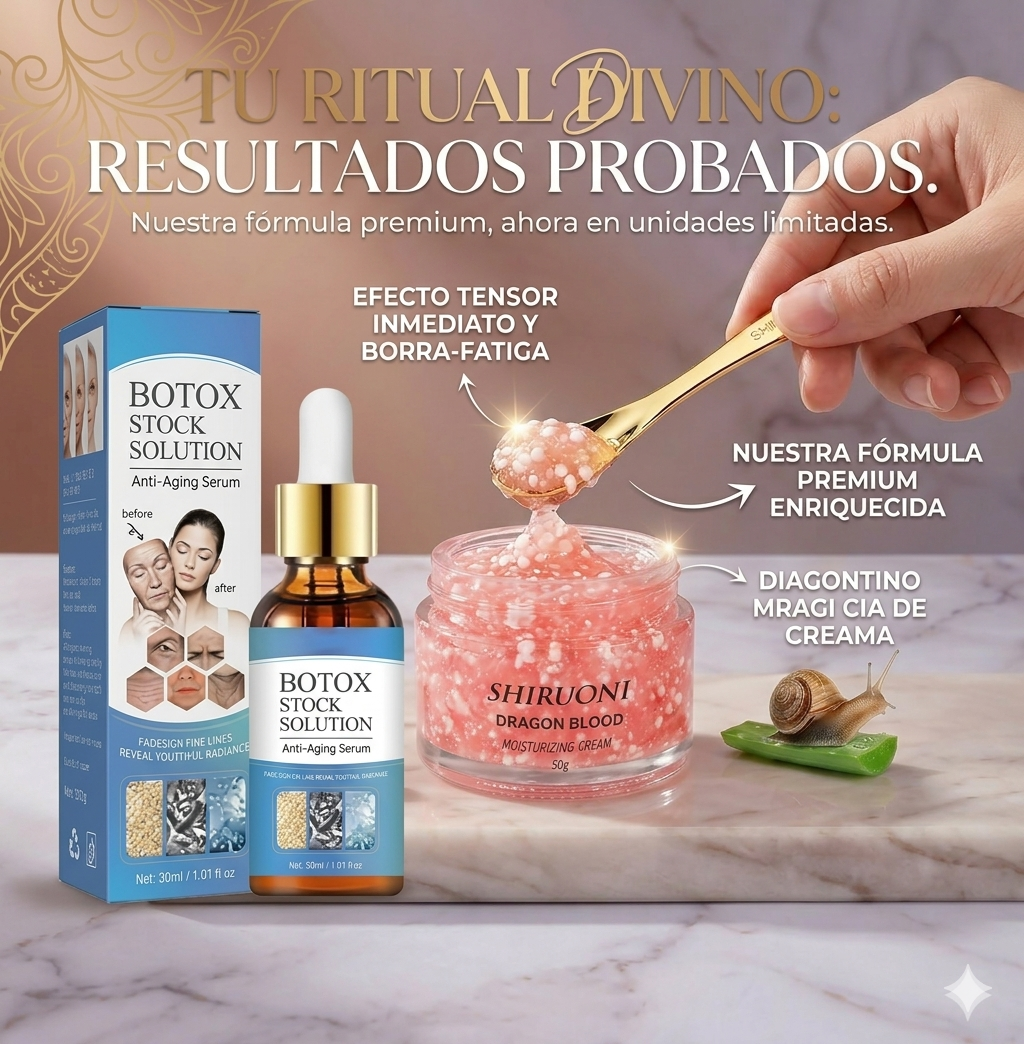 Rejuvenece en 2 pasos: Sangre de Dragón y Sérum (Efecto tipo Botox)