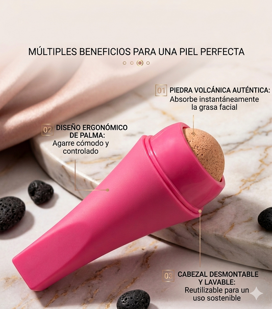 LavaMatte™ – Pack Volcánico Rodillo y Sérum contra Brillo y Grasa Facial