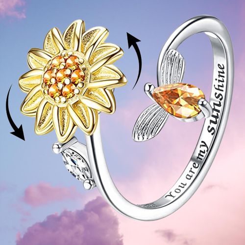 SunSpin Serenity™ – El anillo que calma tu mente y embellece tus manos
